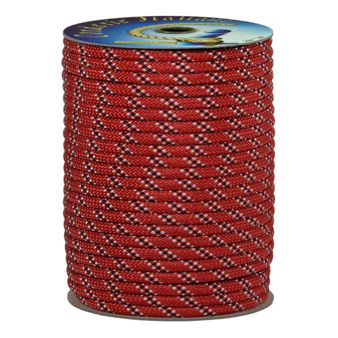 Doppia treccia skipper fantasy h.t., rossa, 6 mm - 150 mt