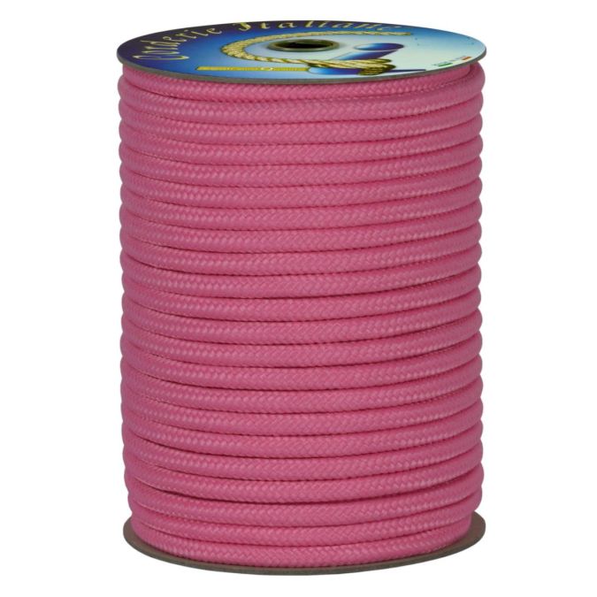 Treccia polipropilene rosa flu 14 mm - 100 mt