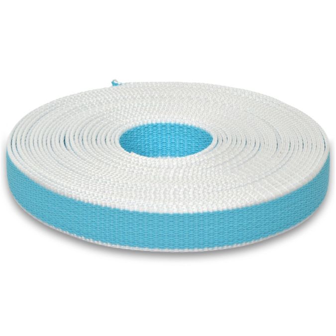 Cintino in polipropilene 22 mm - 7,5 mt, celeste