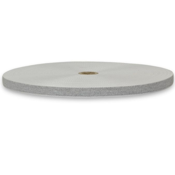 Cintino in cotone 22 mm - 50 mt, grigio perla