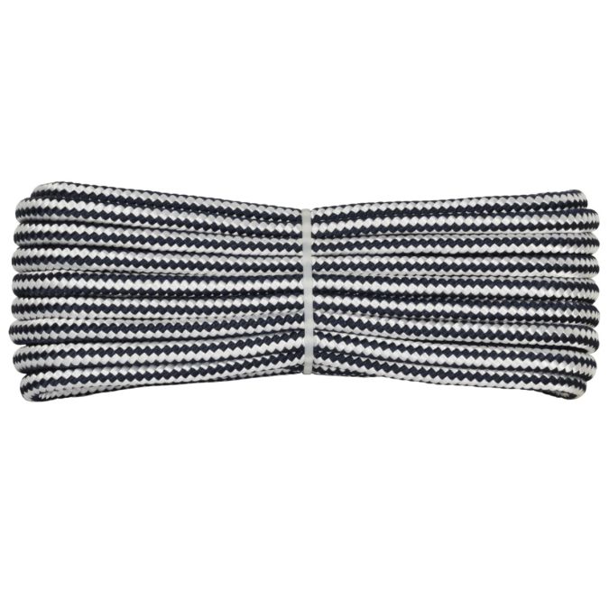 Treccia fantasia bicolore Bianco - Blu, 6 mm - 30 mt