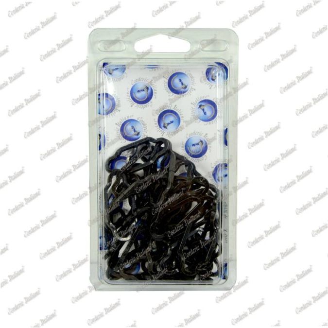 Catena cattedrale Ø 2,7 mm, interno maglia 40 mm x 14 mm, 1,5 mt, nera