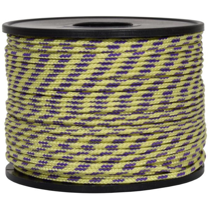 Treccia sky gialla con spia viola 2 mm - 50 mt
