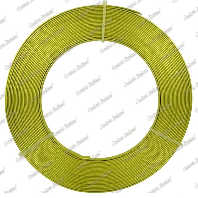 Filo alluminio piatto giallo, 5 x 1 mm, 10 mt
