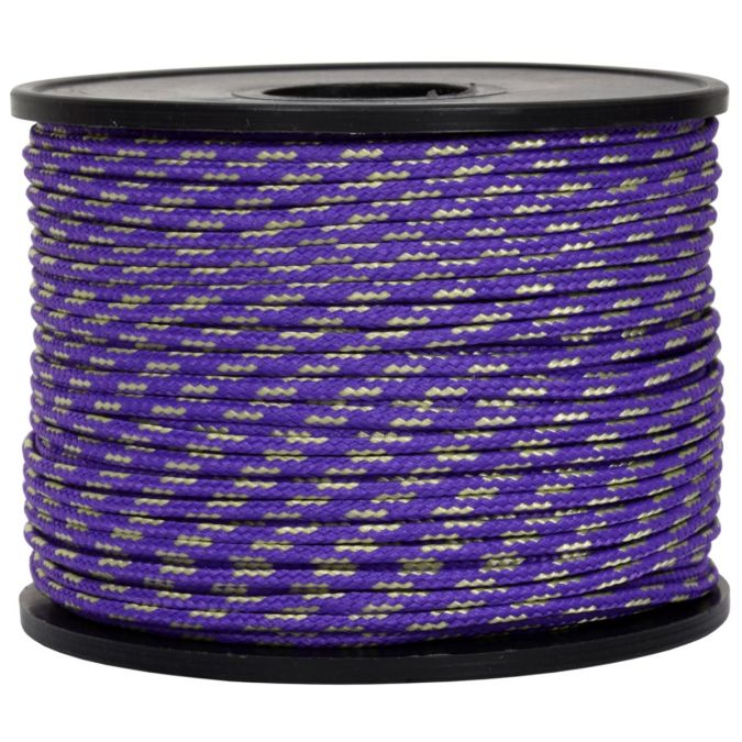 Treccia sky viola con spia gialla 2 mm - 100 mt