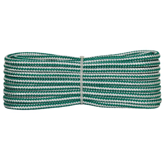 Treccia fantasia bicolore Bianco - Verde, 6 mm - 30 mt