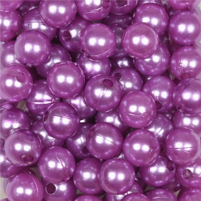 Perle 8 mm, colore lilla, foro 2 mm - 250 pz