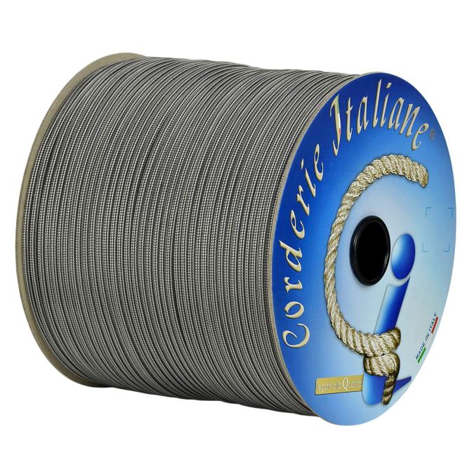 Paracord 550 stripes bianco-nero 4 mm - 30 mt