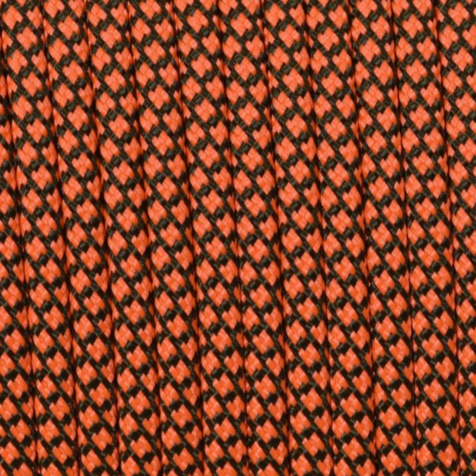 Paracord 550 snake arancio-verde militare 4 mm - 30 mt