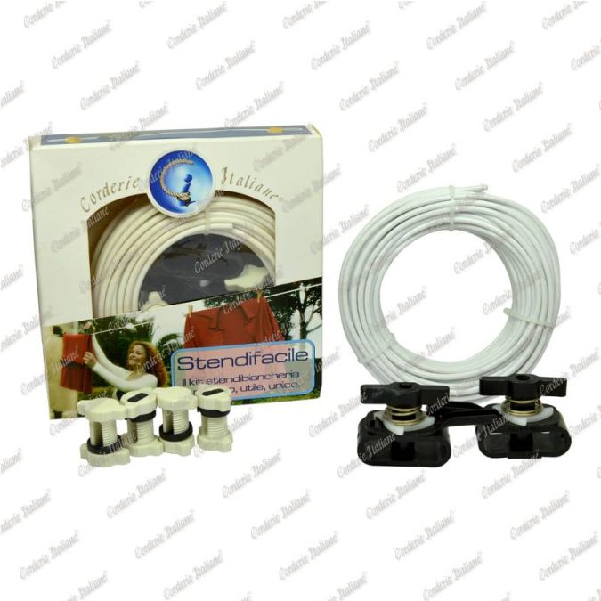 Kit Stendibiancheria bianco 4 mm - 20 mt