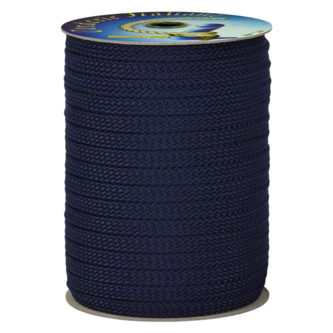 Treccia piatta blu per parabordi 8 mm - 200 mt