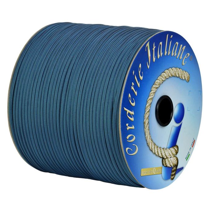 Paracord 550 stripes nero-azzurro 4 mm - 30 mt