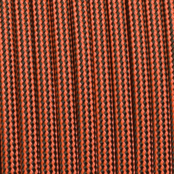 Paracord 550 stripes arancio-verde militare 4 mm - 100 mt