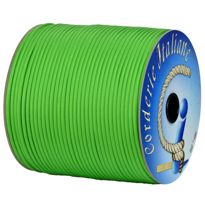Paracord 550 basic verde flu 4 mm - 20 mt