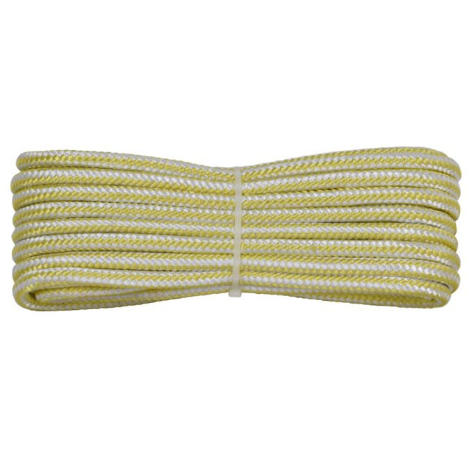 Treccia fantasia bicolore Bianco - Gialla, 6 mm - 30 mt
