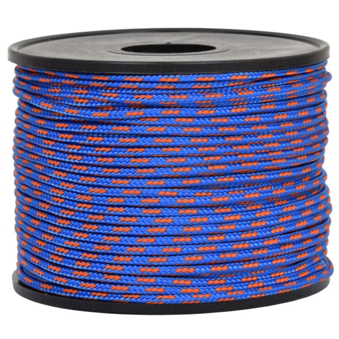Treccia sky azzurra con spia arancio 2 mm - 50 mt