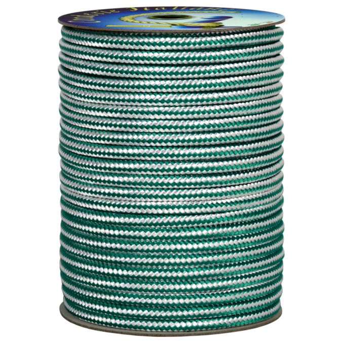 Treccia fantasia bicolore Bianco - Verde, 8 mm - 30 mt
