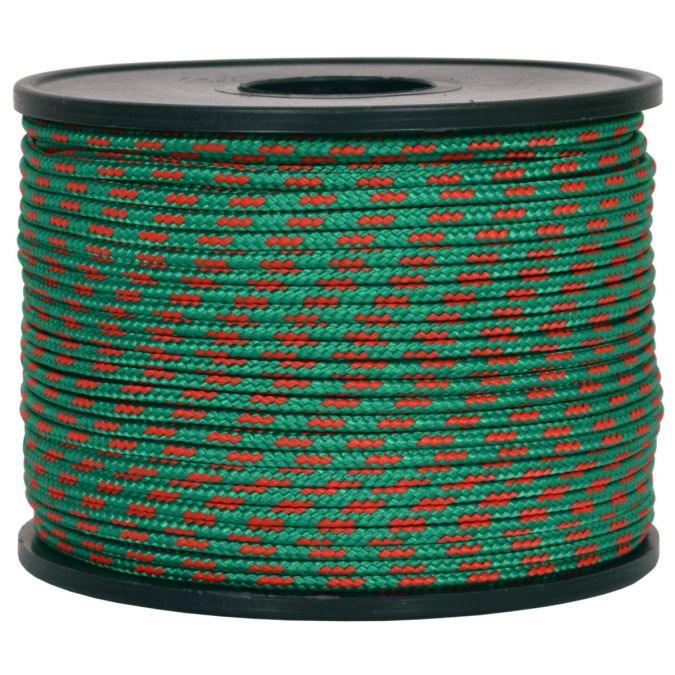 Treccia sky verde con spia arancio 2 mm - 100 mt