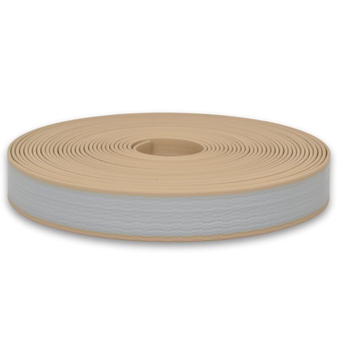 Cintino in pvc 20 mm - 5,5 mt, beige - beige/grigio