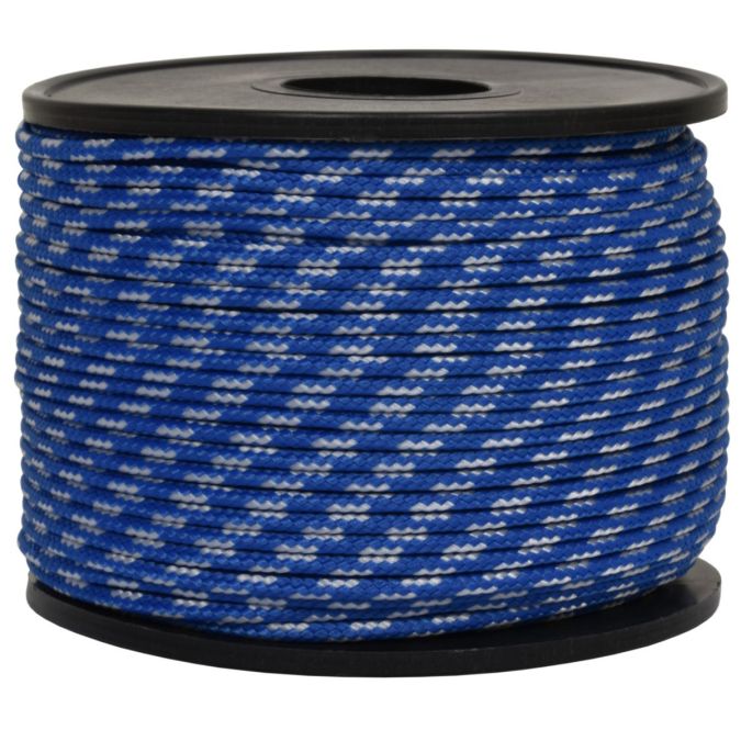 Treccia sky azzurra con spia bianca 2 mm - 50 mt