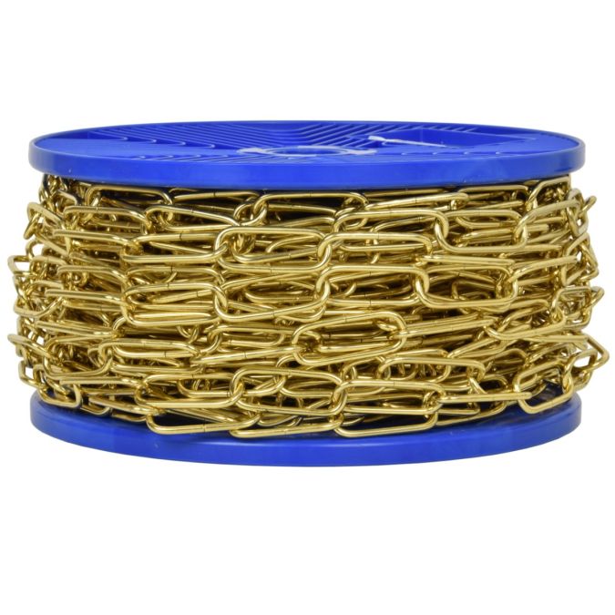 Catena genovese Ø 2 mm, interno maglia 16 mm x 6 mm, 60 mt, ottonata