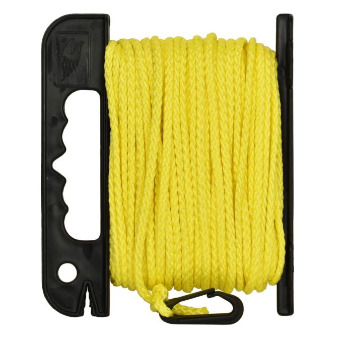 Treccia boa sub galleggiante gialla, 4 mm - 25 mt, con avvolgitore