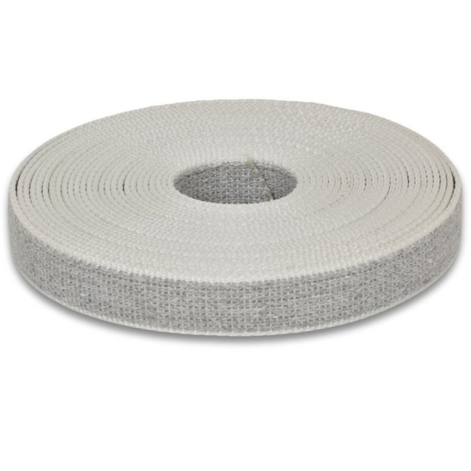 Cintino in cotone 22 mm - 7,5 mt, grigio perla
