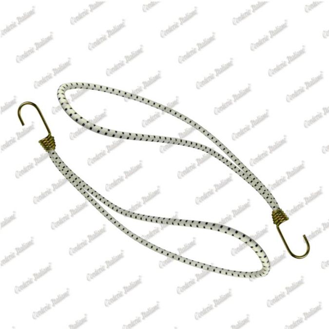 Tenditore elastico ad anello 6 mm - 30 cm, bianco, 25 pezzi