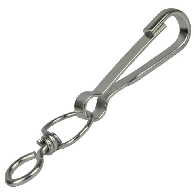 Moschettoni girevoli con anello simplex, 70 mm, 30 pz