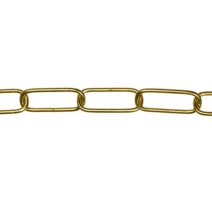 Catena genovese Ø 2,8 mm, interno maglia 35 mm x 10 mm, 1,5 mt, ottonata