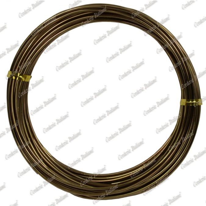 Filo alluminio tondo marrone, 2 mm - 12 mt