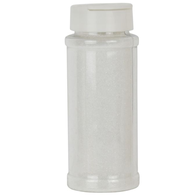 Glitter con dosatore, colore bianco, 100 gr