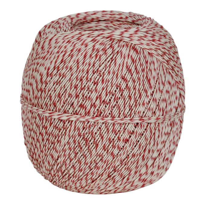 Spago 100% ramiè bianco - rosso titolo 2/4 - 300 gr