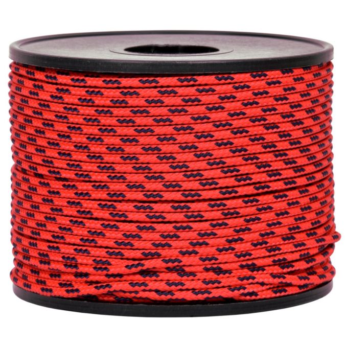Treccia sky rossa con spia blu 2 mm - 100 mt