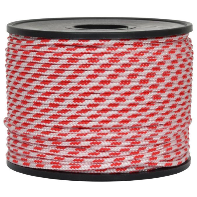 Treccia sky bianca con spia rossa 2 mm - 50 mt