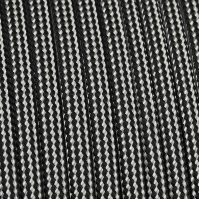 Paracord 550 stripes bianco-nero 4 mm - 10 mt