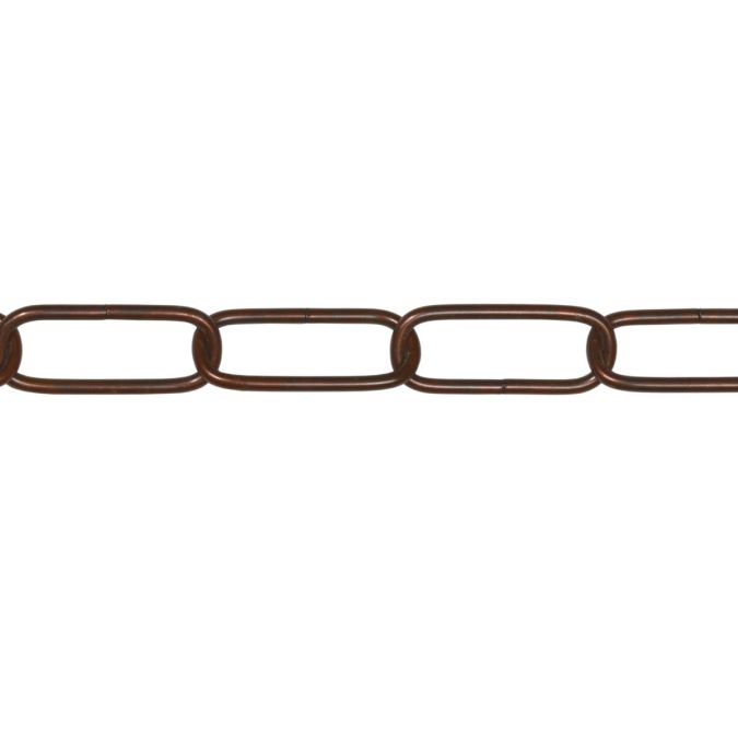 Catena genovese Ø 2,8 mm, interno maglia 35 mm x 10 mm, 1,5 mt, bronzata