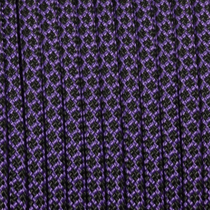 Paracord 550 diamond nero-viola 4 mm - 30 mt