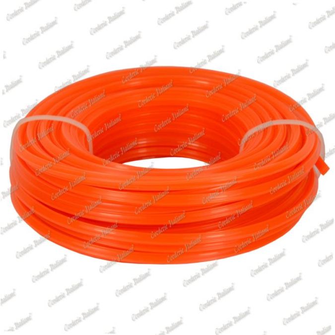 Filo decespugliatore quadro 3 mm - 15 mt, Colore Arancio