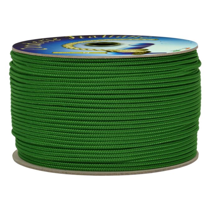 Treccia hobby verde medio 2 mm - 350 mt