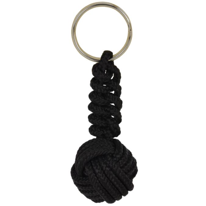 Portachiavi pallina simple nera