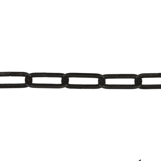Catena genovese martellata Ø 3 mm, interno maglia 29 mm x 8,5 mm, 1,5 mt, nera