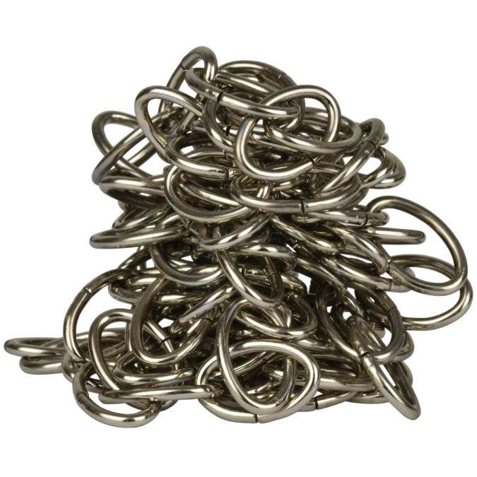 Catena ovale Ø 2,8 mm, interno maglia 17 mm x 10 mm, 1 mt, nichelata