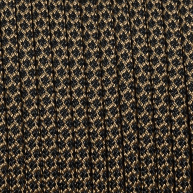 Paracord 550 diamond nero-beige 4 mm - 200 mt