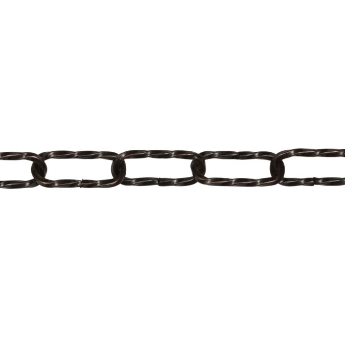 Catena genovese ritorta Ø 2,2 mm, interno maglia 25 mm x 8 mm, blister 1 mt, bronzata