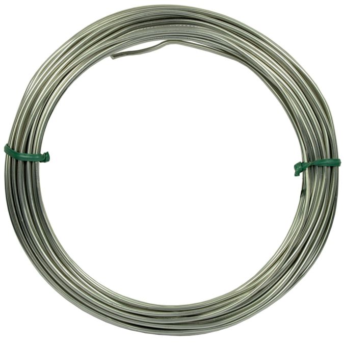 Filo alluminio tondo argento, 2 mm - 12 mt