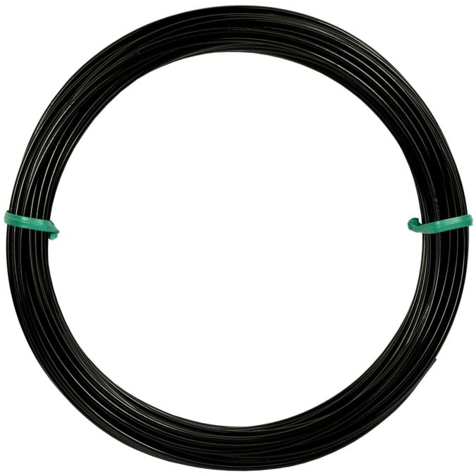 Filo alluminio tondo nero, 2 mm - 12 mt