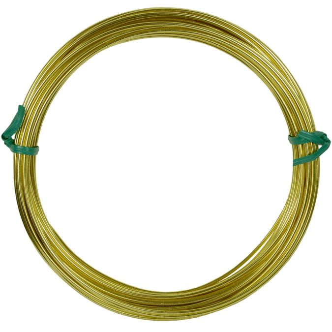 Filo alluminio tondo oro, 2 mm - 12 mt