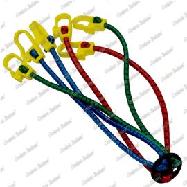 Ragno elastico 8 mm - 40 cm con 6 attacchi, 25 pezzi Ragno elastico