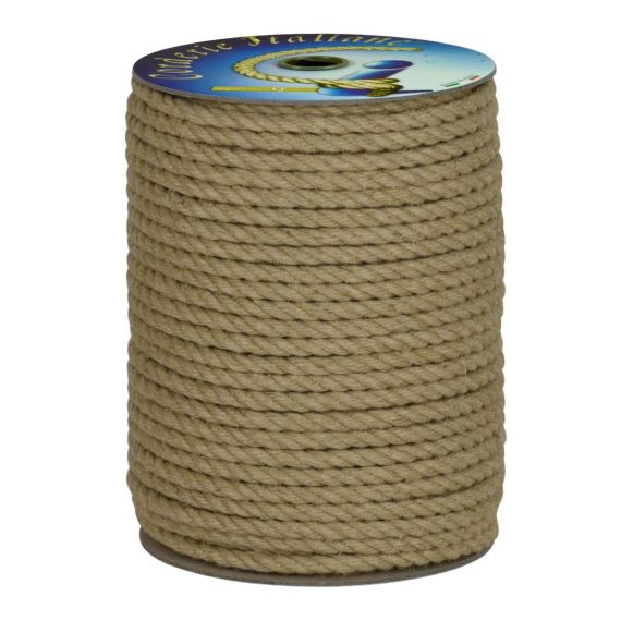 Treccia Fiocco In Poliestere 8 Mm X 20 M – Corderie Italiane, Colore Canapa, Carico Di Rottura 640 Kg